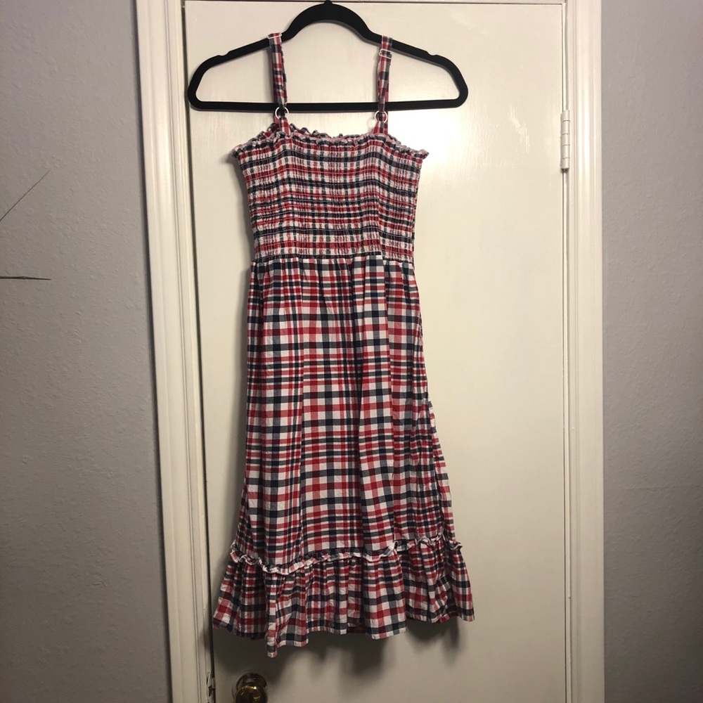 Checked dress Red White and blue size 4-6